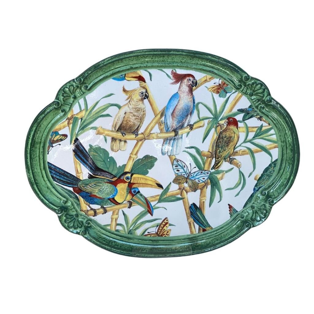 Tirinnanzi Taucan Oval Orta Tepsi 40x30cm