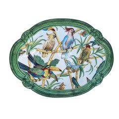 Tirinnanzi Taucan Oval Orta Tepsi 40x30cm