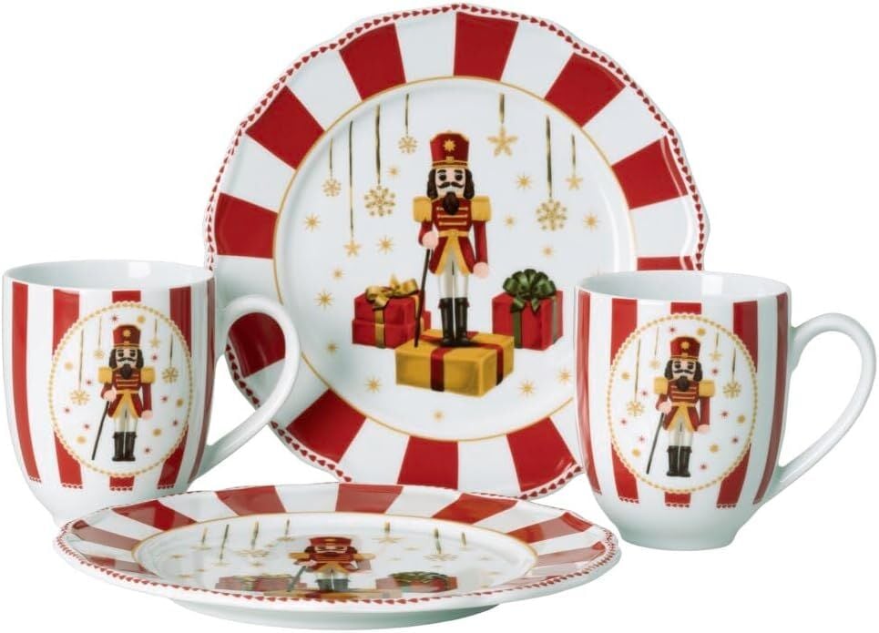 Hutschenreuther Christmas Love Red 4 Parça Kupa&Tabak Seti