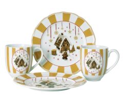 Hutschenreuther Christmas Love Beige 4 Parça Kupa&Tabak Seti