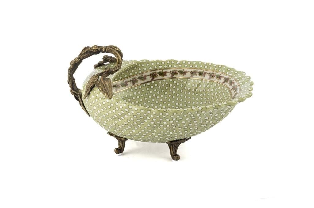 Mikasa Moor Yeşil Kuşlu Dek Tabak 23x19x13cm