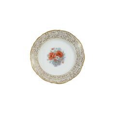 S.Clairy White Pearl Flowers 6lı Pasta/Ekmek Tabağı 17cm