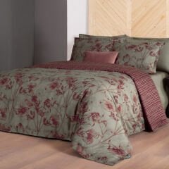 Sarev Kristen Çift Kişilik %100 Pamuk Saten ''300 TC'' Nevresim Takımı