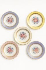 S.Clairy Colorful Flowers 6lı Pasta/Ekmek Tabağı 17cm
