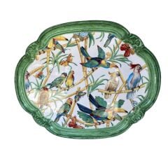 Tirinnanzi Taucan Oval Büyük Tepsi 50x42cm