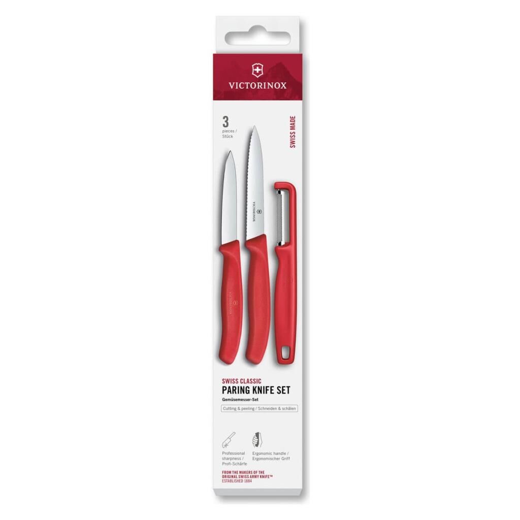 Victorinox Swıssclas. Soyma Bıçak+Soyacak Set,Kırmızı