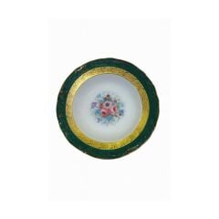 S.Clairy Dark Green Flowers 6lı Pasta Tabağı 19cm