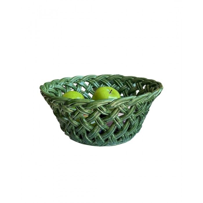 La Ceramica VBC Zambak Örgülü Yeşil Derin Meyvelik 16x37cm