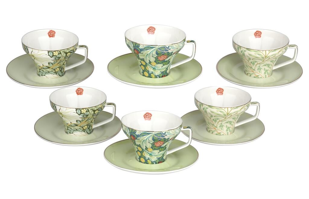 Lucky Art Sylva Porselen 6lı Çay Fincanı Seti