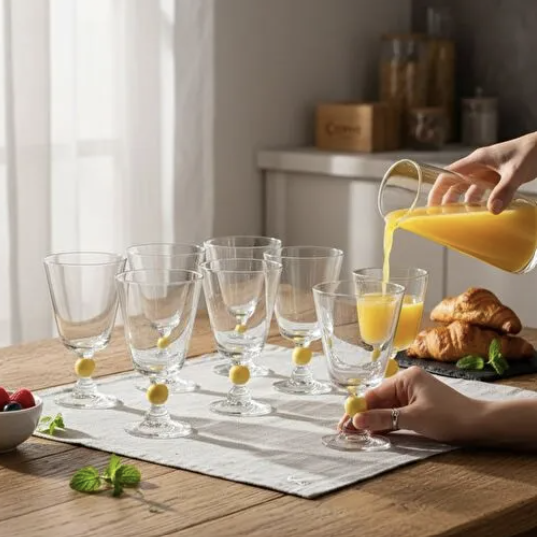 Cerve Secret Garden Mımosa Ayaklı Su Bardağı 315 Cc 6 Parça
