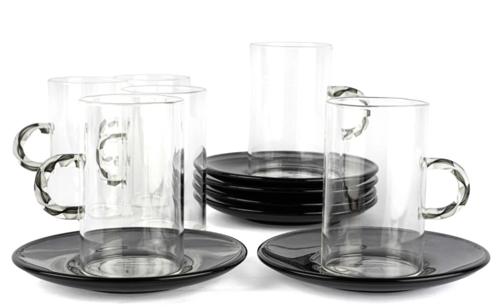 Mikasa Moor 6lı Siyah Cam Çay Seti