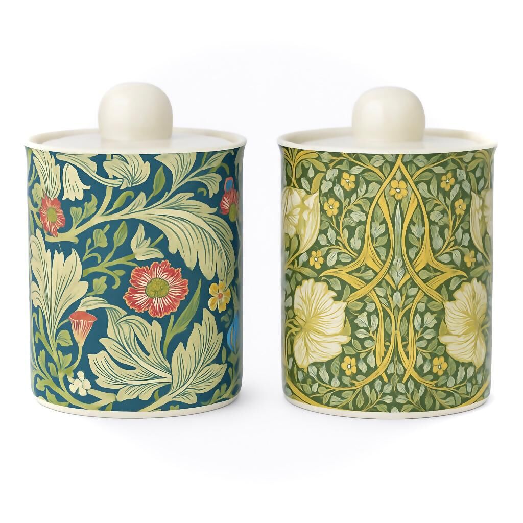 Lucky Art Sylva New Bone China Porselen 2li Kavanoz Seti-18cm