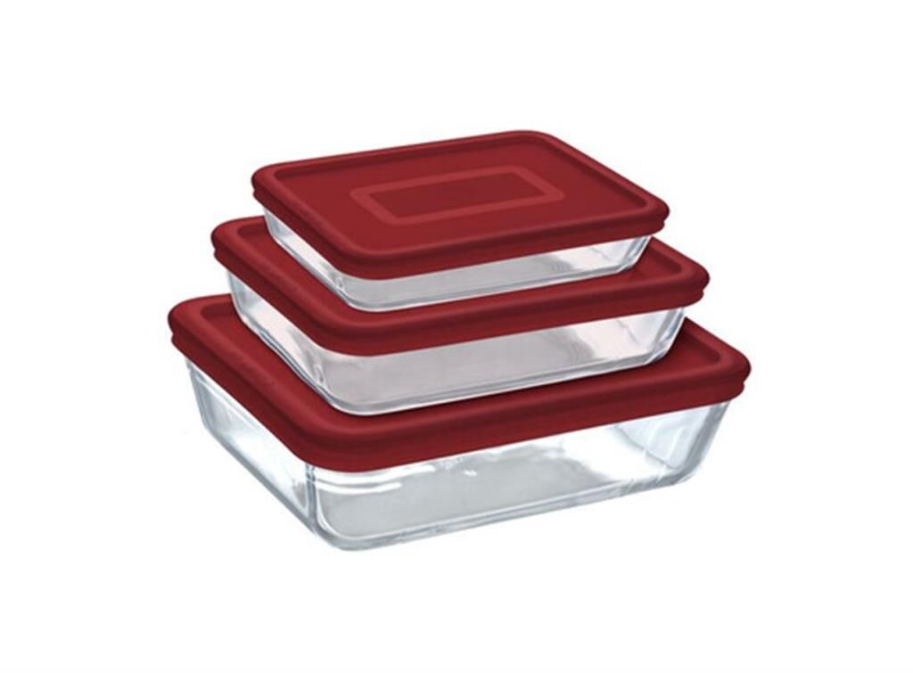 Pyrex 913S343/Xx46 Fırın Kabı Kırmızı