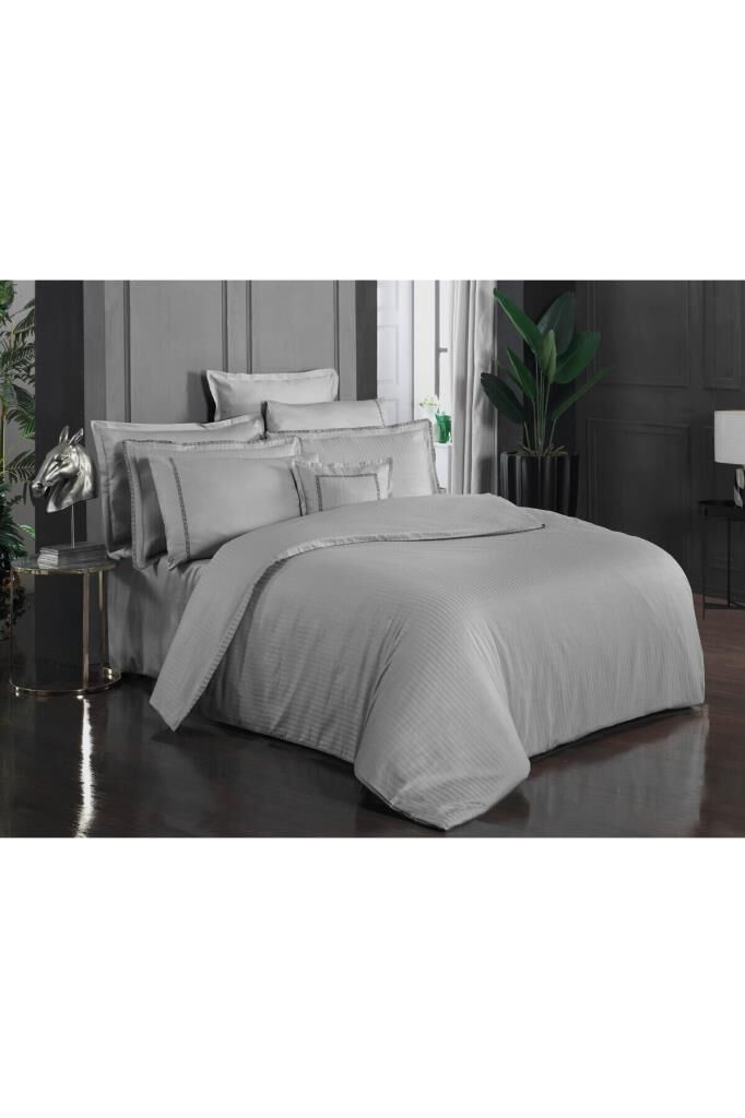 Sarev Jacquard V3 Stripe King Size Nevresim Takımı
