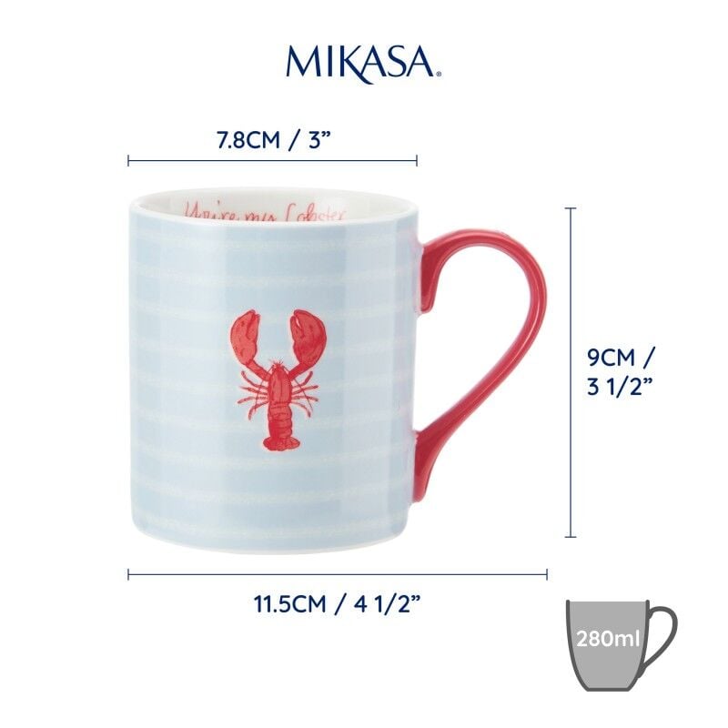 Mikasa Fine China Istakoz Desenli Kupa 280ml