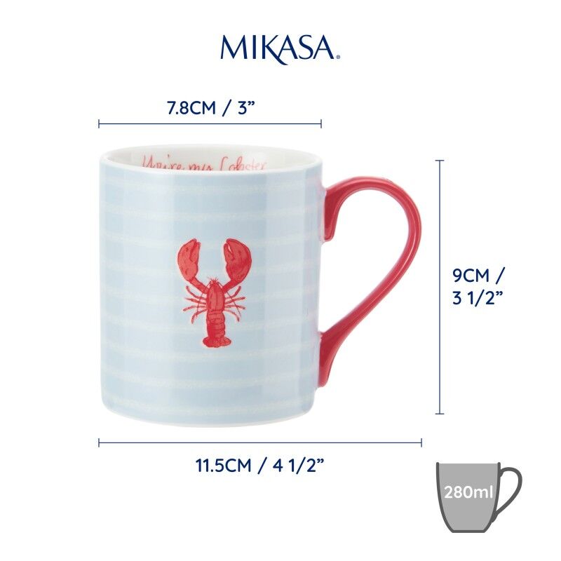 Mikasa Fine China Istakoz Desenli Kupa 280ml