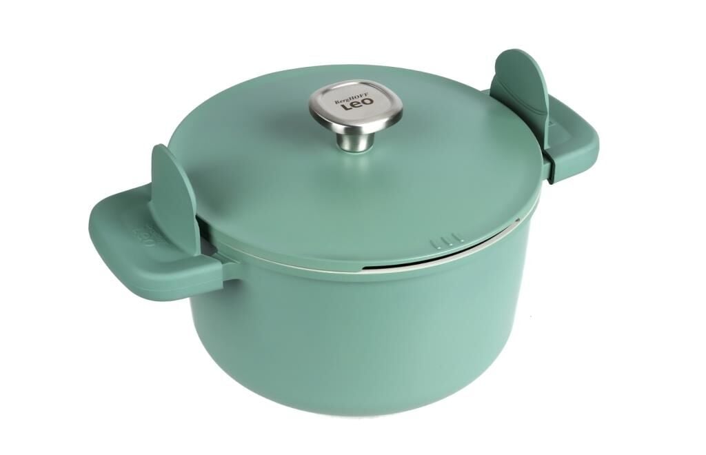 Berghoff Leo Phantom 24Cm Kapaklı Yapışmaz Derin Tencere Forest Green 5.5L