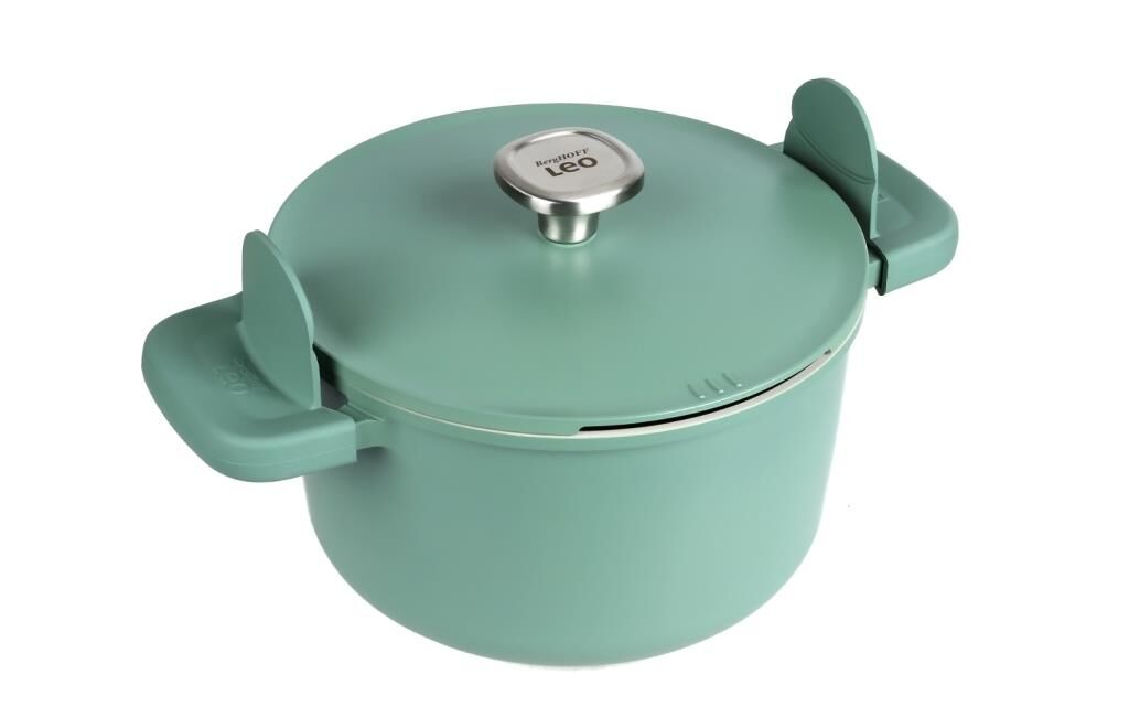 Berghoff Leo Phantom 24Cm Kapaklı Yapışmaz Derin Tencere Forest Green 5.5L