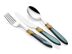 Rivadossi Laura Ring Yeşil 75 Parça Çatal Bıçak Seti