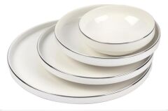 Mikasa Moor Gümüş Modern 24 Parça Yemek Takımı (6 Kişilik)