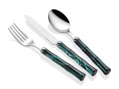 Rivadossi Bamboo Yeşil 24 Parça Çatal Bıçak Seti