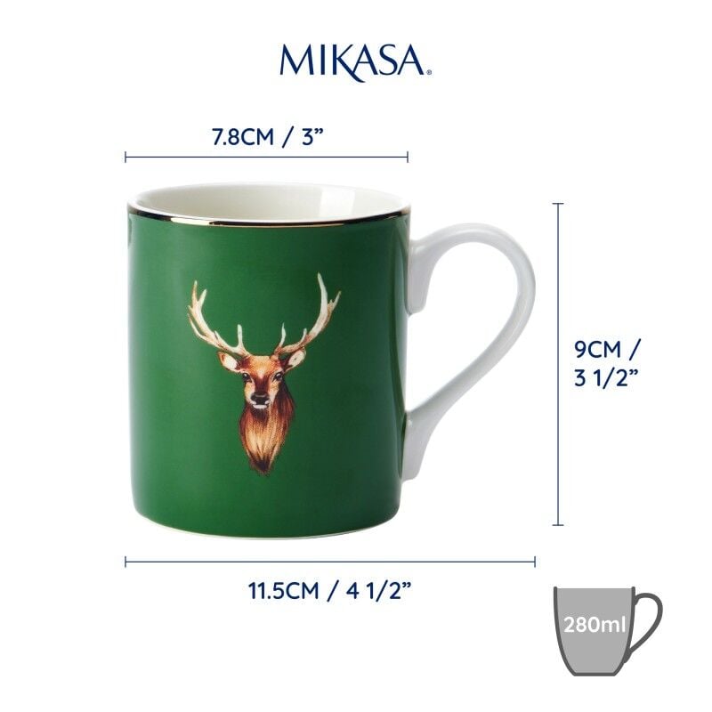 Mikasa Fine China Geyik Desenli Kupa 280ml
