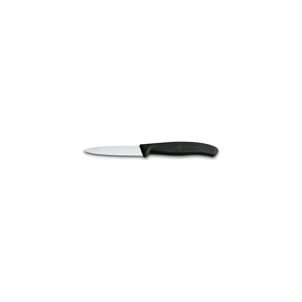 Victorinox 6.7633 8Cm Siyah Tırtıklı Soyma Bıçağı