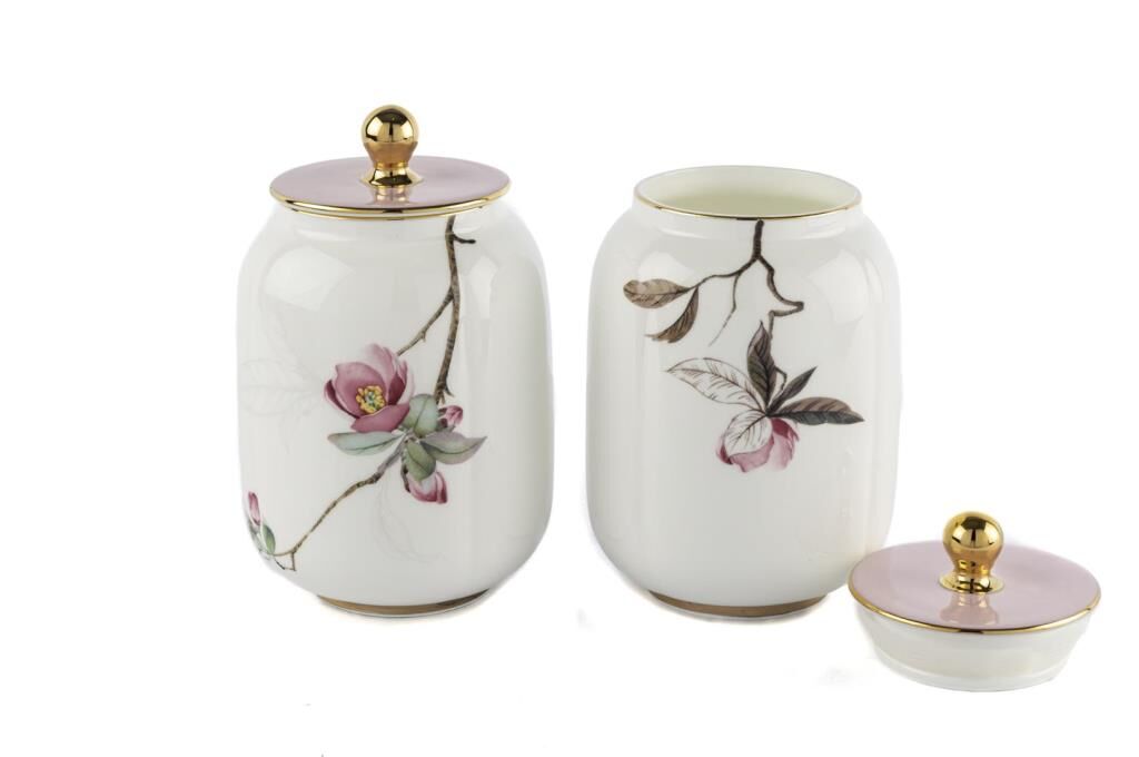 Mikasa Moor Peachy 2li Kapaklı Kavanoz 10x16cm