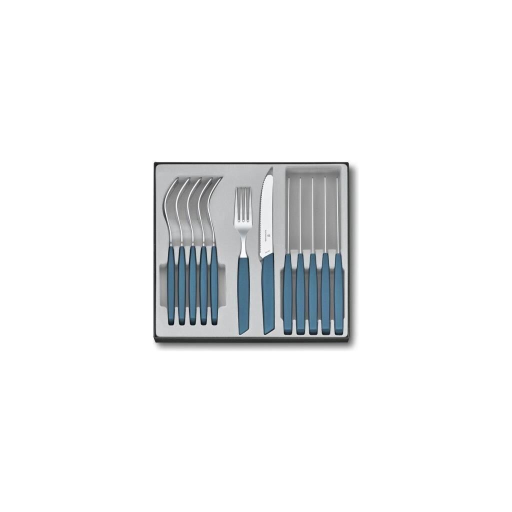 Victorinox 6.9096.11W2.12 Swiss Modern Mavi Masa Seti, 12 Parça
