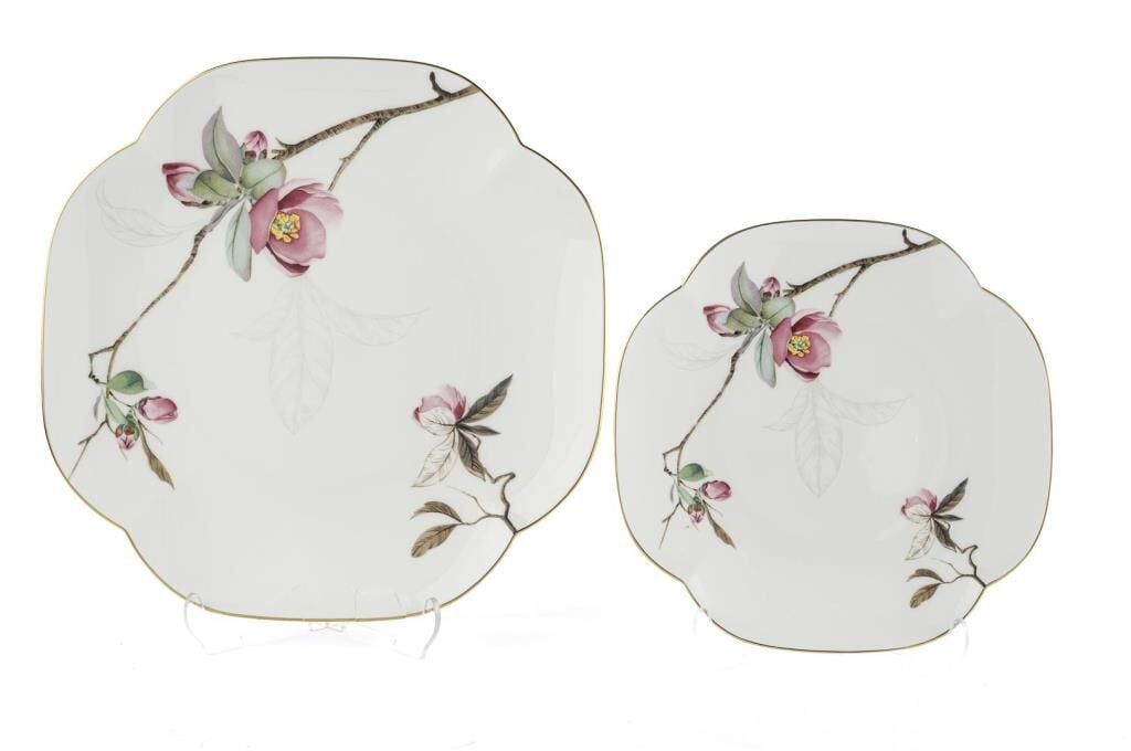 Mikasa Moor Peachy 4 Prç 2li Pasta 19cm ve Servis Tabağı 25cm Seti