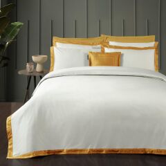 Sarev Layana Saten Nevresim Takımı Çift Kişilik Sarı