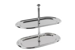 Mikasa Moor Rönesans Silver 2 Katlı Sunumluk 28x24cm