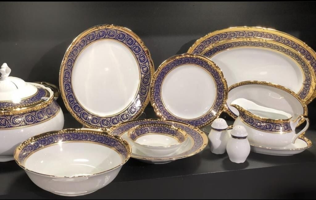 Thun Constance 77 Parça Altın Yaldız Yemek Takımı