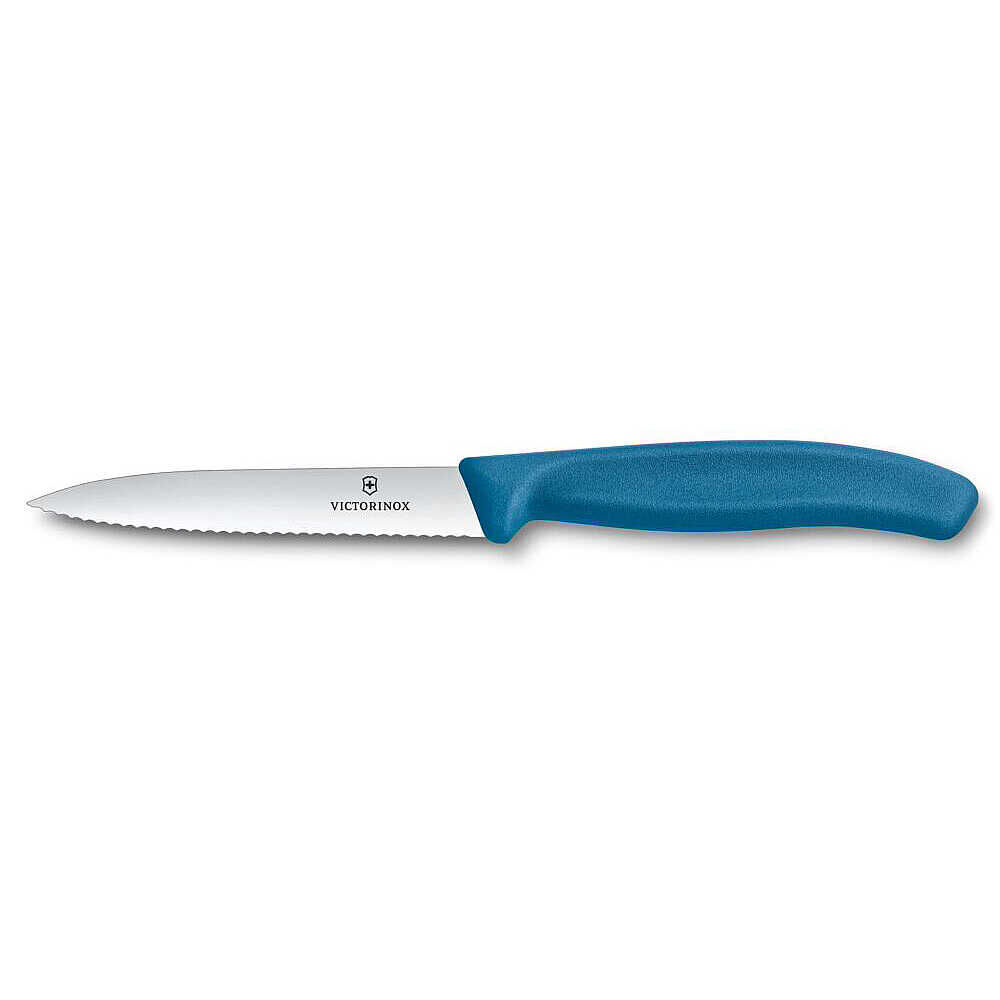 Victorinox Swıss Classıc Soyma Bıçağı 10Cm Tırtıklı,Mavi