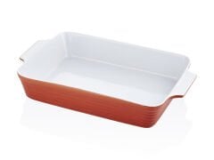 Rossallını Lıfe Brandanı Buyuk Dıkdortgen Kıremıt Fırın Kabı 44X26X8 Cm