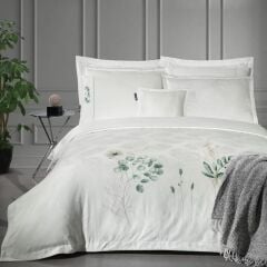 Sarev Leandra Jakarlı Saten Nevresim Takımı Çift Kişilik