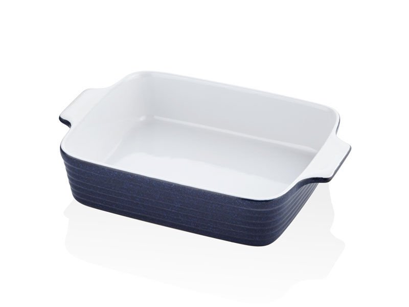Rossallını Lıfe Brandanı Dıkdortgen Mavı Fırın Kabı 33X23X7 Cm