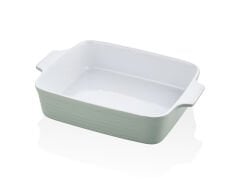 Rossallını Lıfe Brandanı Dıkdortgen Yeşil Fırın Kabı 33X23X7 Cm