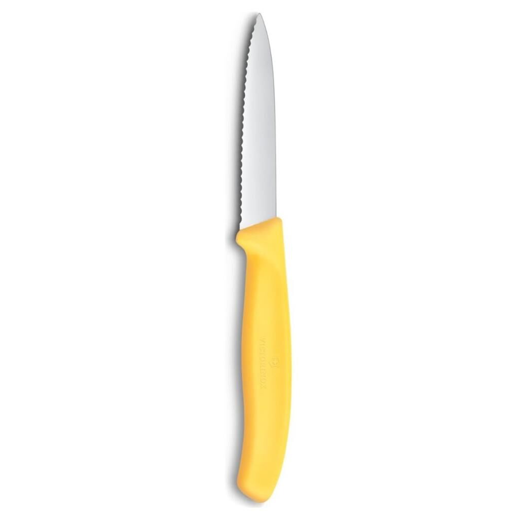 Victorinox Swıss Classıc Soyma Bıçağı Tırtıklı 8Cm,Sarı