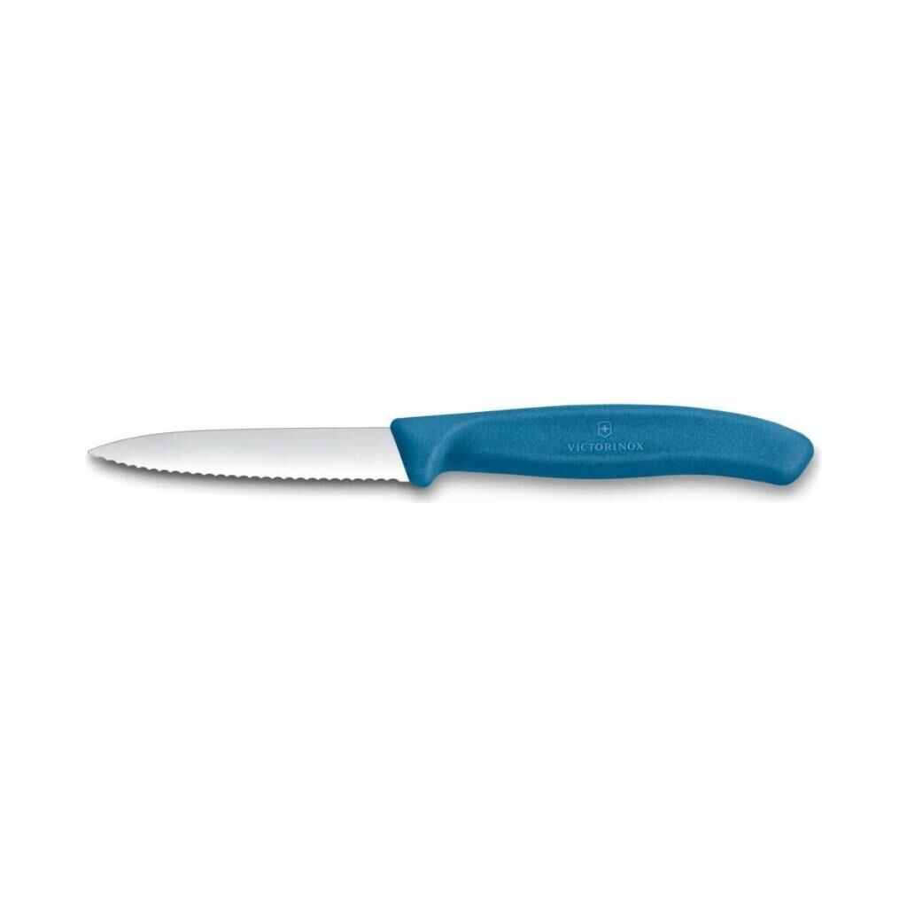 Victorinox Swıss Classıc Soyma Bıçağı Tırtıklı 8Cm,Mavi