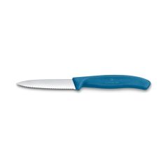 Victorinox Swıss Classıc Soyma Bıçağı Tırtıklı 8Cm,Mavi