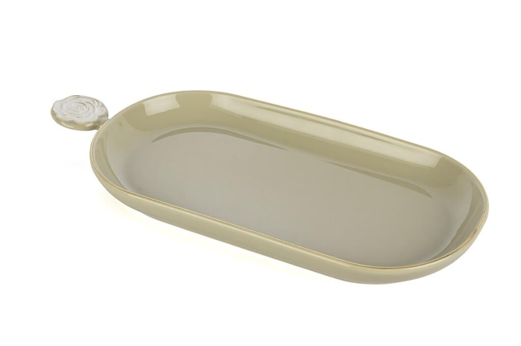 Mikasa Moor Rosaria Krem Oval Tabak 35x16cm