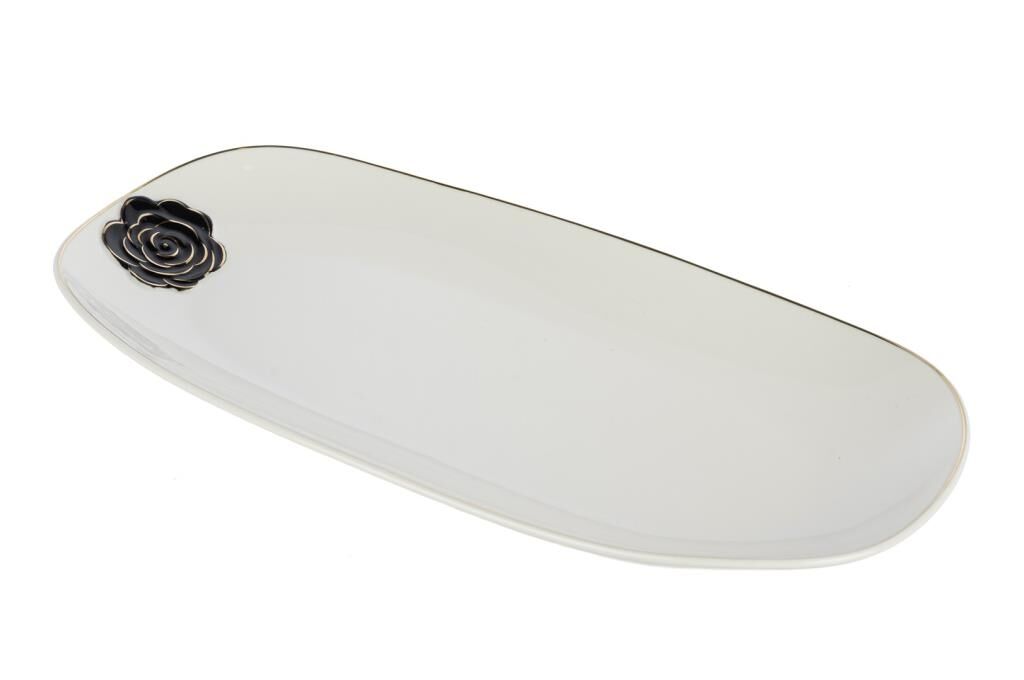 Mikasa Moor Rosaria Beyaz Oval Tabak 36x18cm