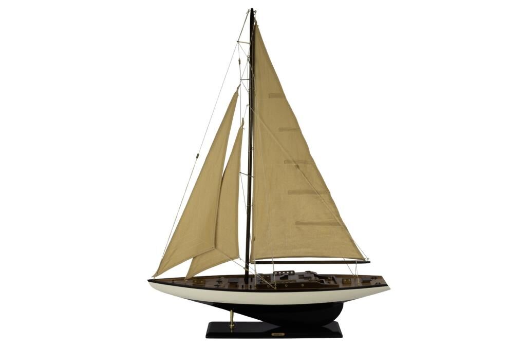 Mikasa Moor Siyah Beyaz Kahve Yelkenli Dek Obje 76x14x98cm