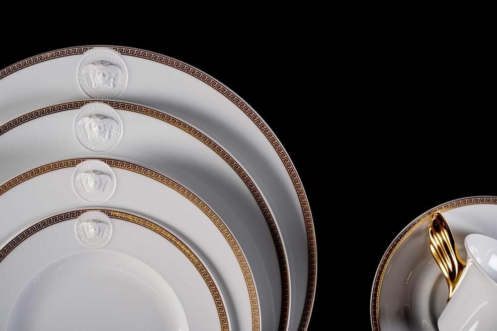 Versace Medaıllon Meandre Dor 53 Parça Yemek Takımı