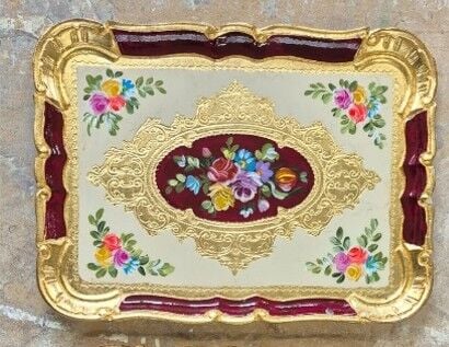 L&M 1/Pgfa-3 Gül Ağacı Bordo Tepsi 36X26 Cm