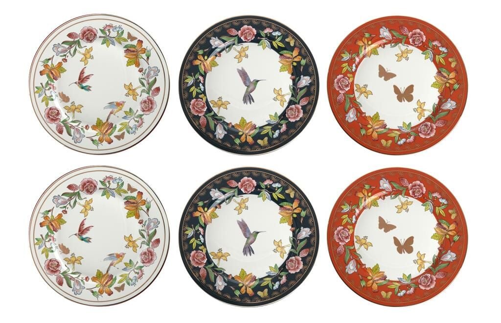 Lucky Art Evelyn Bone  27Cm 6Lı Tabak Seti