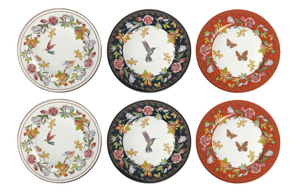 Lucky Art Evelyn Bone  27Cm 6Lı Tabak Seti