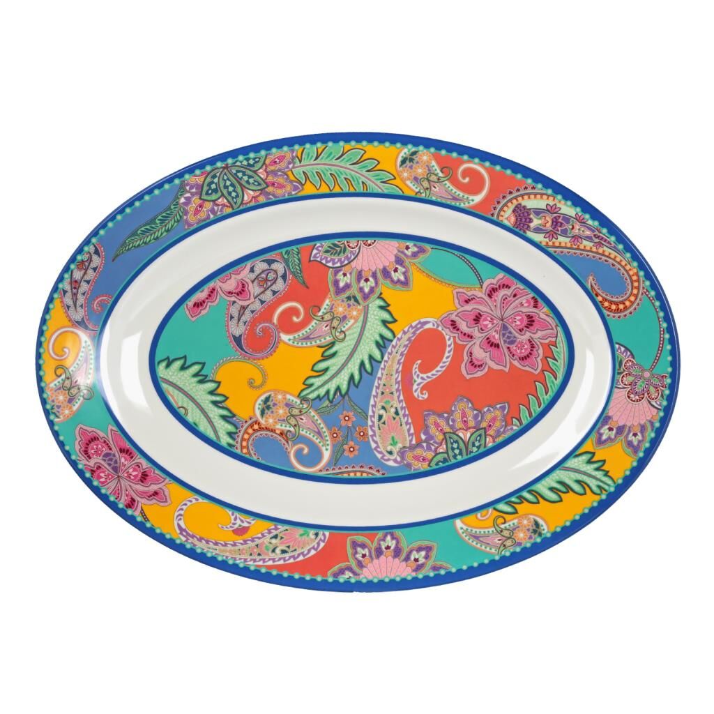 Lucky Art Paiselle Melamin 2Li Oval Sunum Tabaği 41 Cm