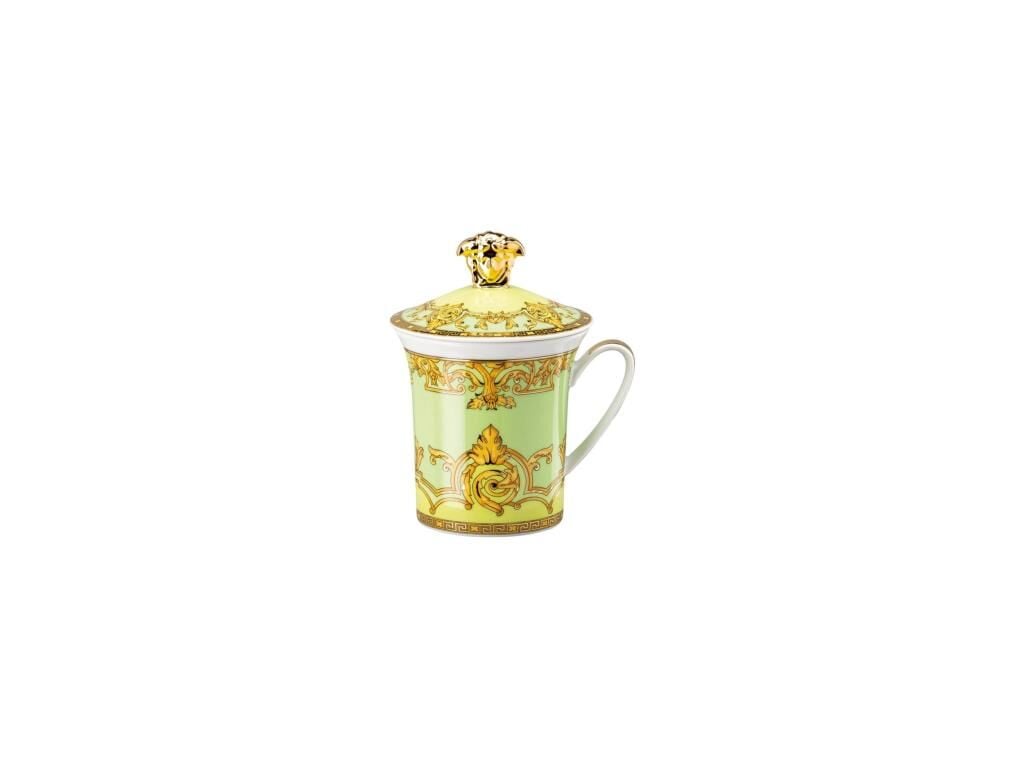 Versace 30. Yıl Kapaklı Kahve Kupa Green Floralia